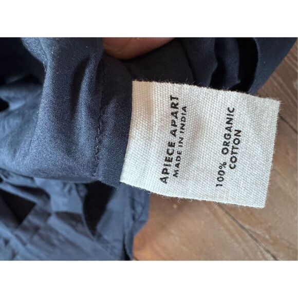 Apiece Apart Aldea Smocked Mini Dress Dipped Shibori Organic Cotton Size Medium - Picture 12 of 12